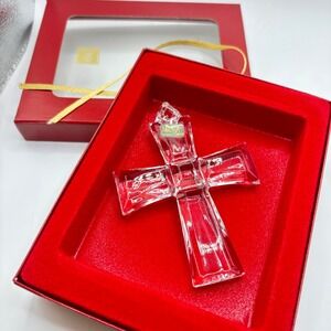 Mikasa Crystal Cross Ornament Germany Christmas Holiday Religious Gift